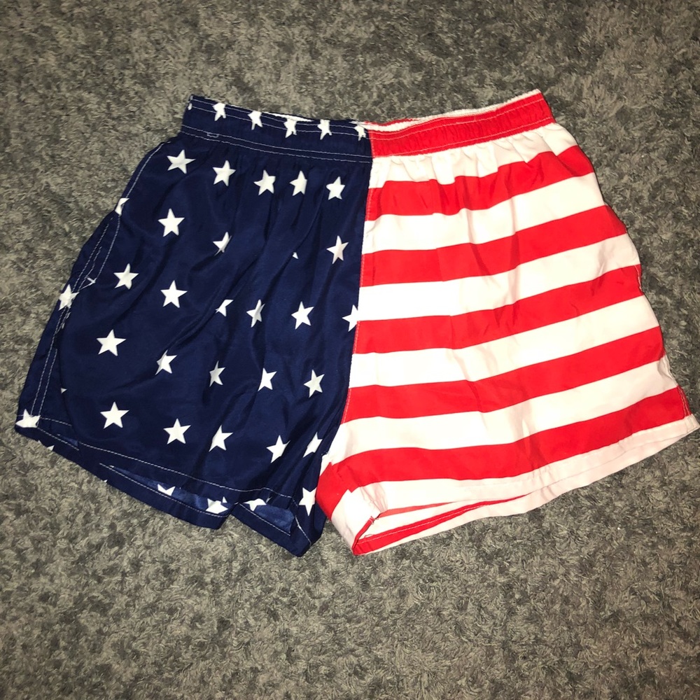 American Flag Swim Suit Mens Medium. New condition